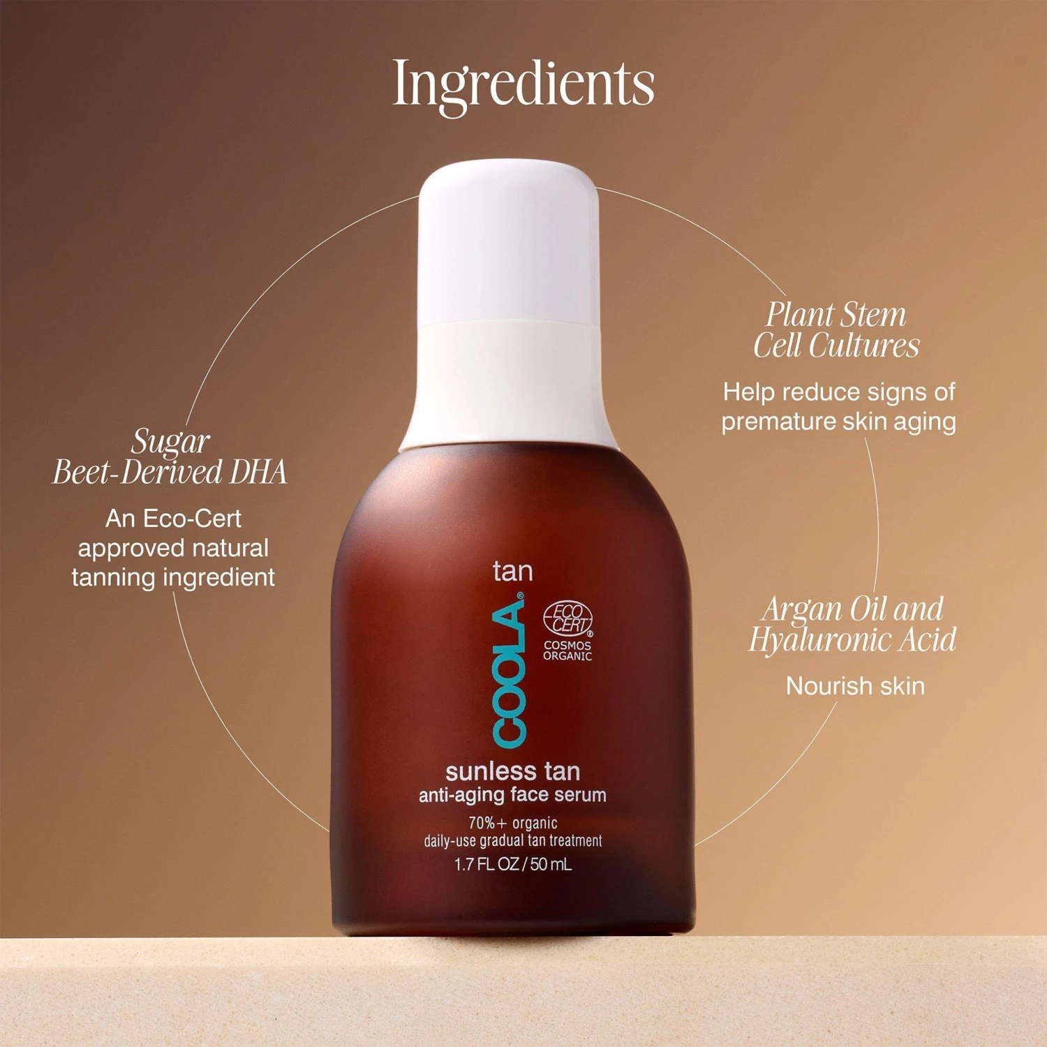 Coola Organic Sunless Tan Anti-Aging Face Serum 2 Coola Organic Sunless Tan Anti-Aging Face Serum - Image 2