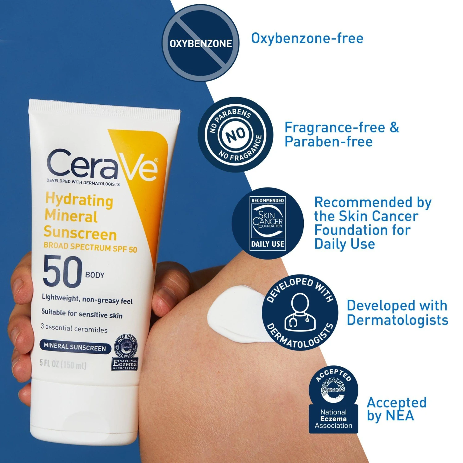 Cerave Hydrating Mineral Sunscreen Lotion For Body SPF 50 1 Cerave Hydrating Mineral Sunscreen Lotion For Body SPF 50