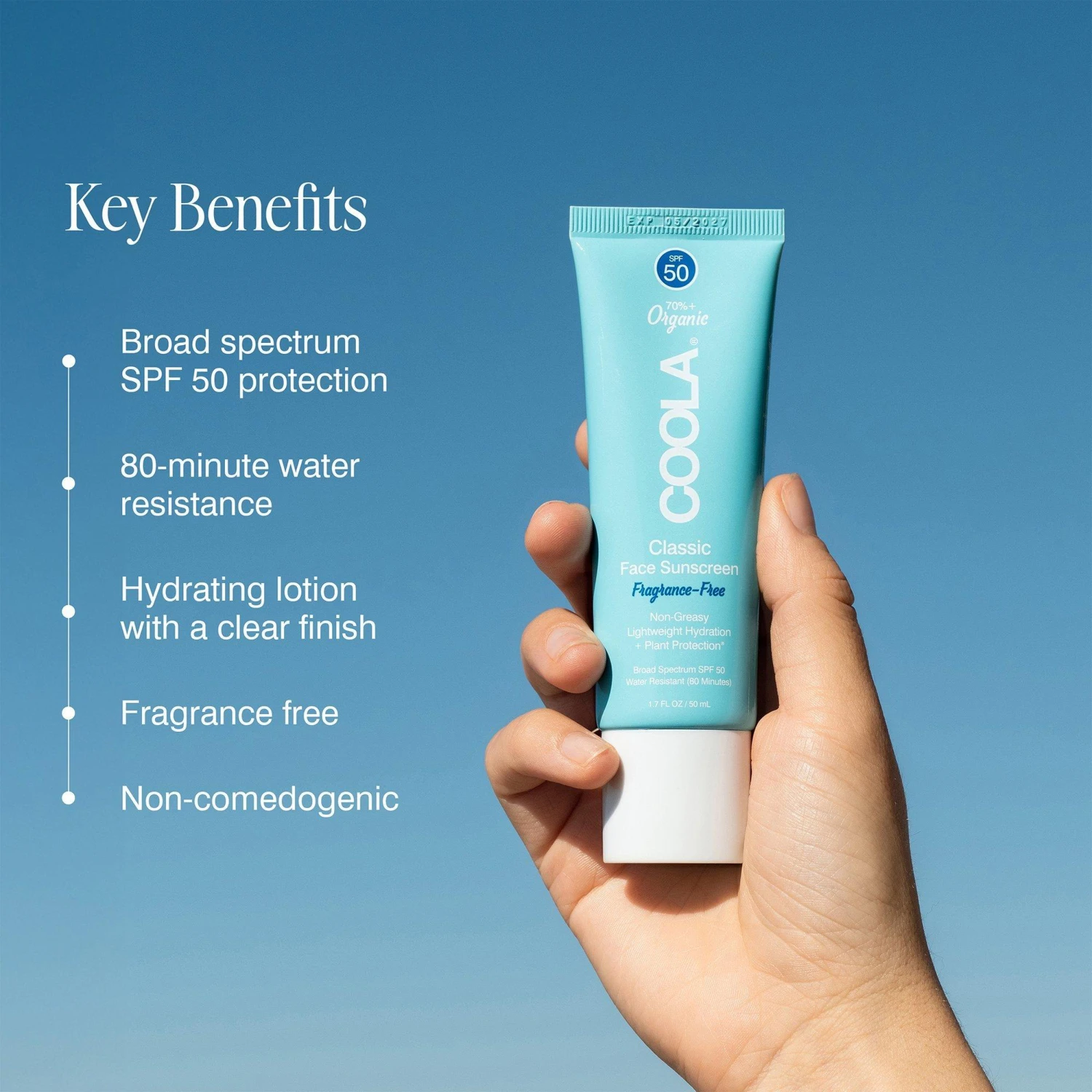 Coola Organic Classic Face Sunscreen SPF 50 4 Coola Organic Classic Face Sunscreen SPF 50 - Image 4