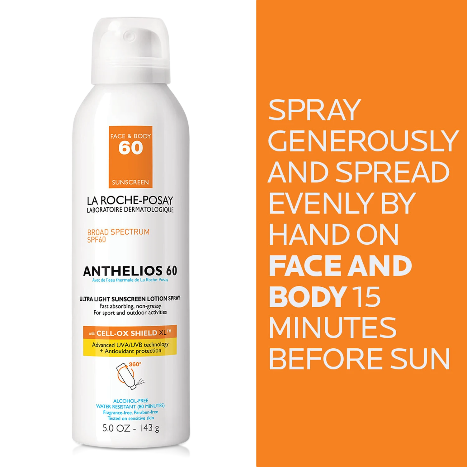 LA ROCHE-POSAY Anthelios Ultra Light Sunscreen Lotion Spray SPF 60 1 LA ROCHE-POSAY Anthelios Ultra Light Sunscreen Lotion Spray SPF 60