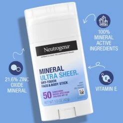 Neutrogena Ultra Sheer SPF 50 Zinc Mineral Sunscreen Stick -Cheap Beaunisa Store 2595047cm alt03