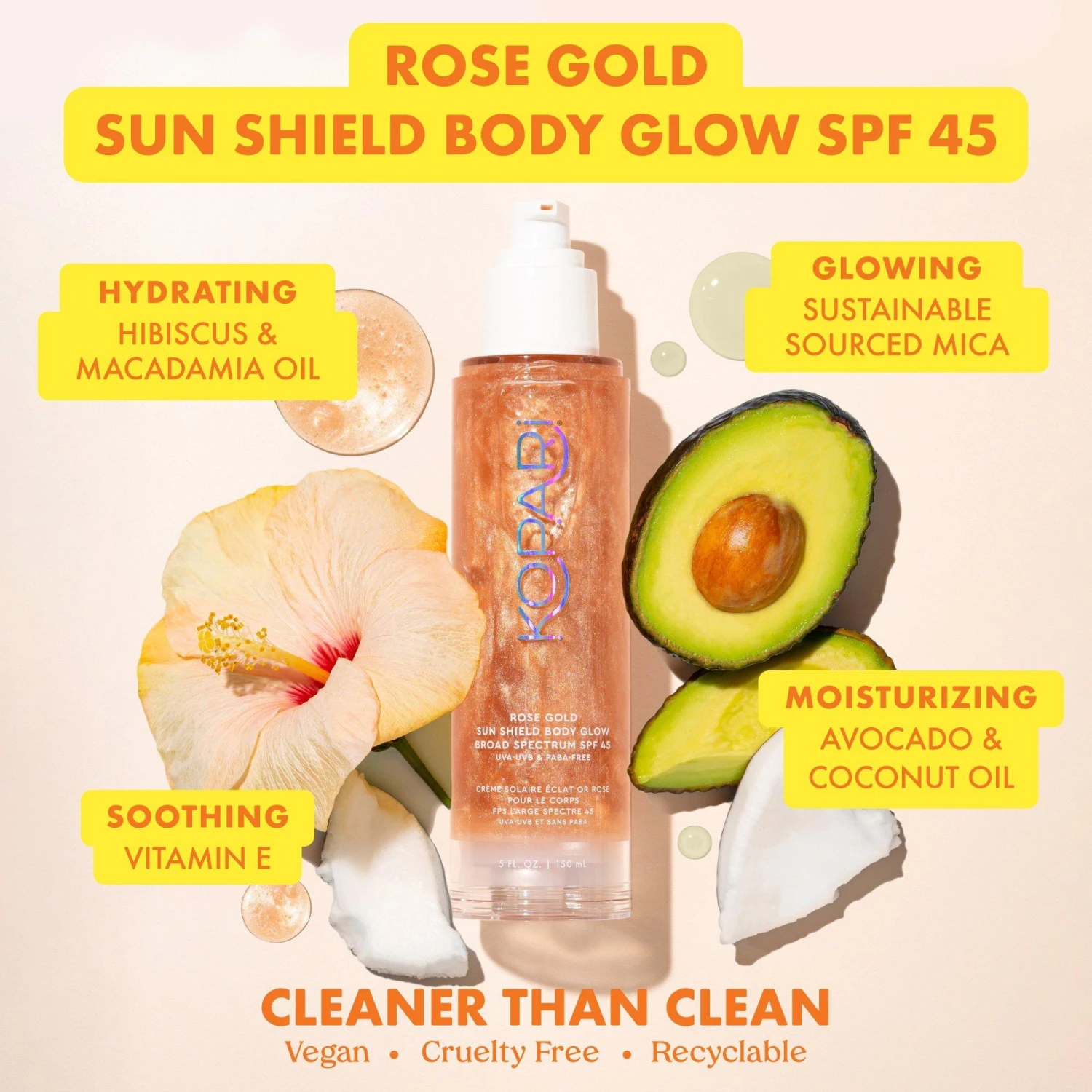 Rose Gold Sun Shield Body Glow SPF 45 3 Rose Gold Sun Shield Body Glow SPF 45 - Image 3