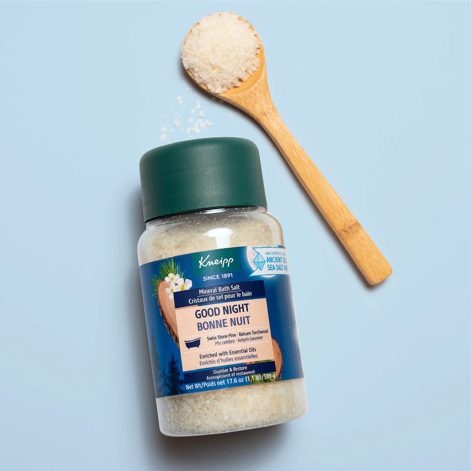 Good Night Swiss Stone Pine & Balsam Torchwood Mineral Bath Salt Soak 1 Good Night Swiss Stone Pine & Balsam Torchwood Mineral Bath Salt Soak