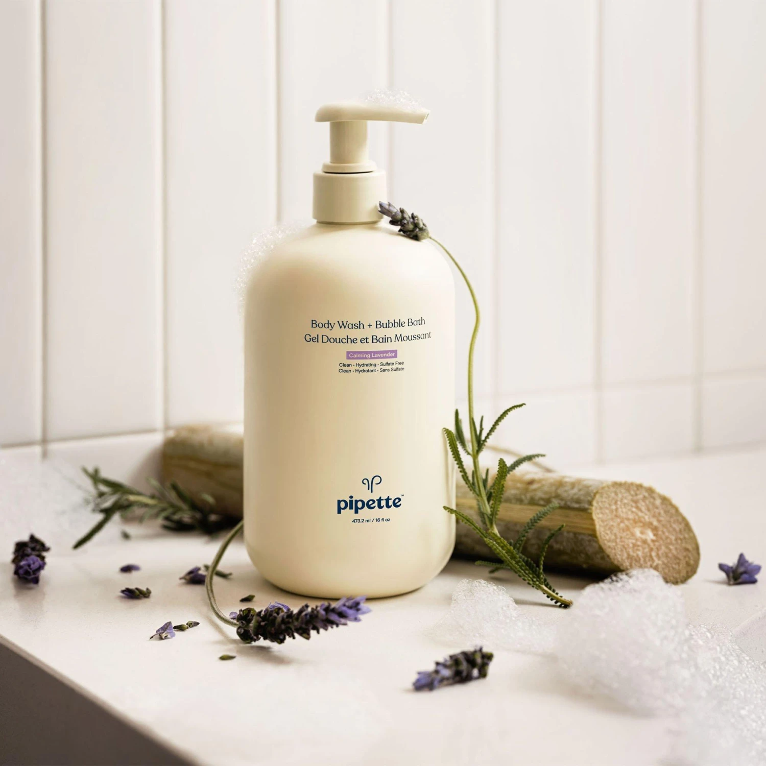Calming Lavender Body Wash + Bubble Bath 2 Calming Lavender Body Wash + Bubble Bath - Image 2