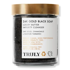 24K Gold Black Soap Luxury Butter Impurity Cleanser