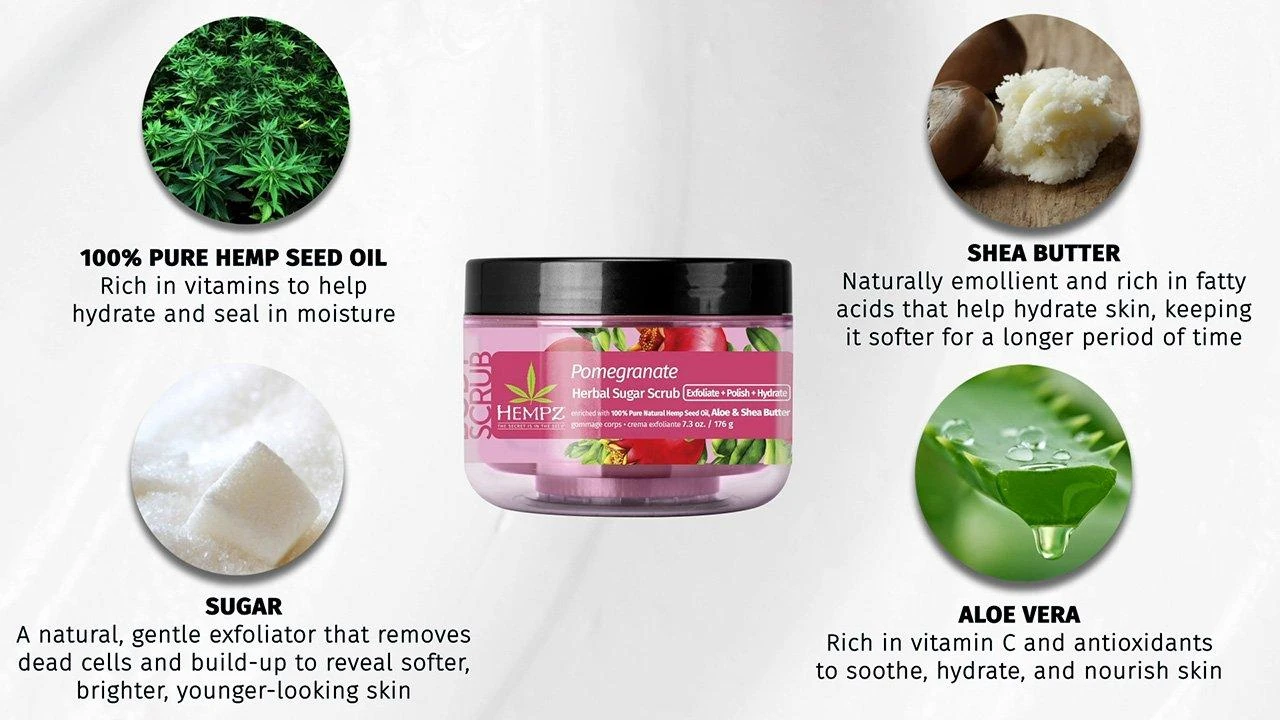 Pomegranate Herbal Sugar Scrub 3 Pomegranate Herbal Sugar Scrub - Image 3